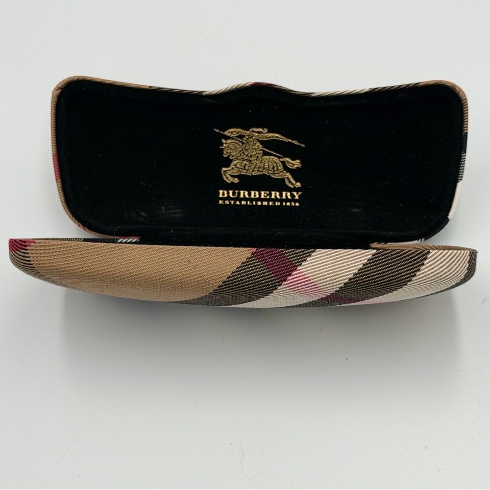 BURBERRY Classic Nova Check Plaid Clam Shell Hard EyeGlass Sunglass Case only - Picture 6 of 12